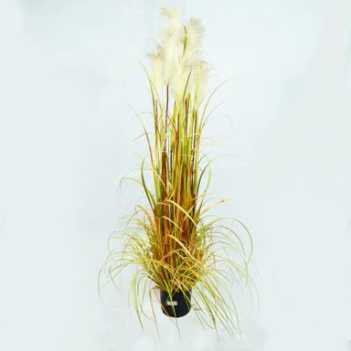 装飾のための黒いプラスチック鍋の150cmの偽のリード草の秋の植物